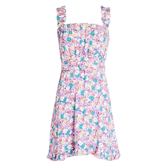 Faithfull the Brand Mid Summer Floral-Print Crepe Mini Dress, Size M - Picture 14 of 15